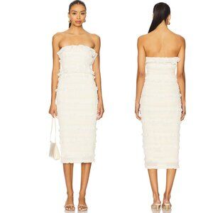 NEW Maude Club Annalise Dress in Ivory White Bridal Wedding Bachelorette Bride M